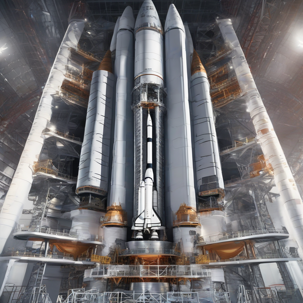 Artemis II Orion Spacecraft Stacked