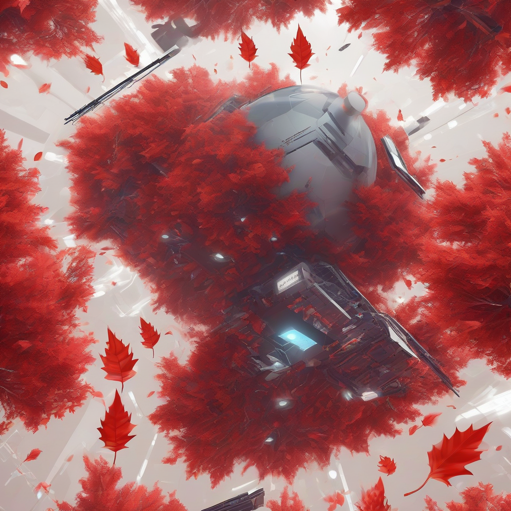 Hunting Red Leaves with Satellites