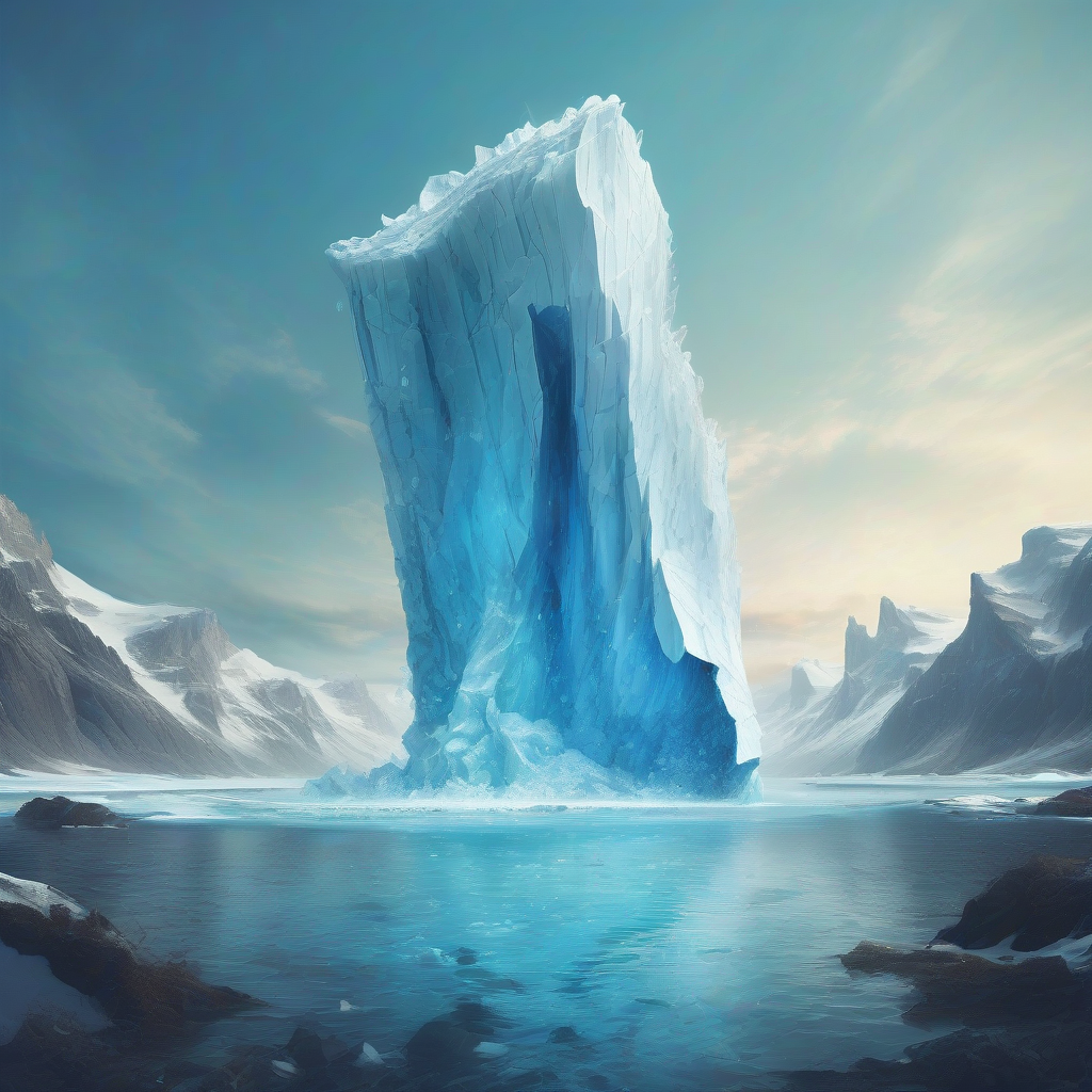 Meltwater Turns Iceberg A-23A Blue