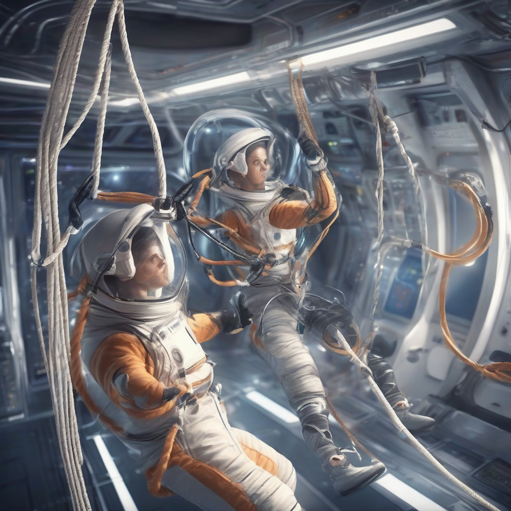 New European exercise device begins testing with first rope-pulling workout in space